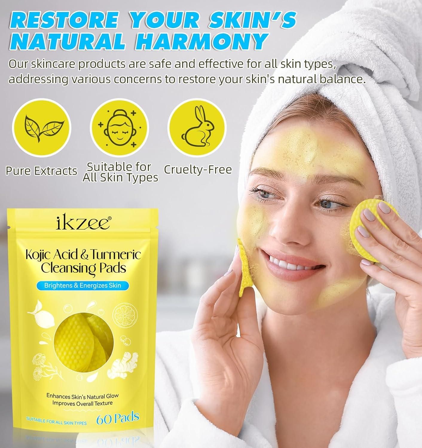 Turmeric Kojic Acid Cleansing Pads (Pack of 20)